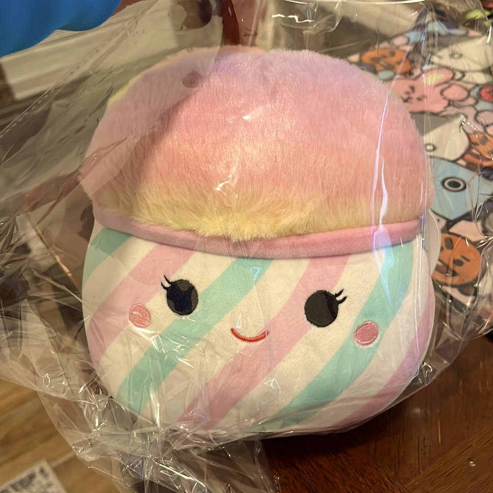 Squishmallows Bevin the Cotton Candy 7.5 inch Plush Foodie Squad